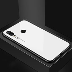 Silicone Frame Fashionable Pattern Mirror Case Cover for Huawei P Smart+ Plus White
