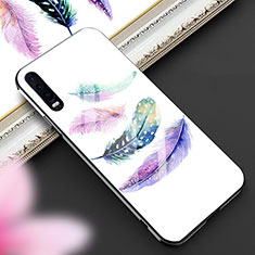 Silicone Frame Fashionable Pattern Mirror Case Cover for Huawei P30 Purple