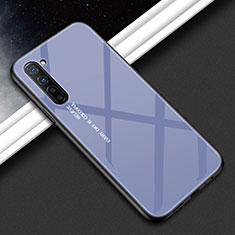 Silicone Frame Fashionable Pattern Mirror Case Cover for Oppo K7 5G Gray