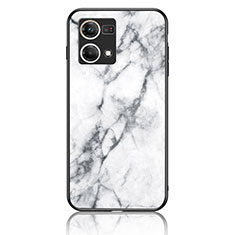Silicone Frame Fashionable Pattern Mirror Case Cover for Oppo Reno7 4G White