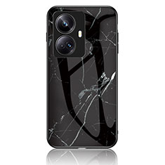 Silicone Frame Fashionable Pattern Mirror Case Cover for Realme 10 Pro+ Plus 5G Black
