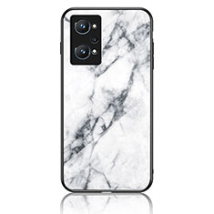 Silicone Frame Fashionable Pattern Mirror Case Cover for Realme GT Neo 3T 5G White