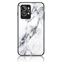 Silicone Frame Fashionable Pattern Mirror Case Cover for Realme GT2 Pro 5G White