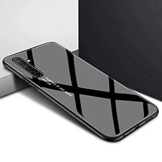 Silicone Frame Fashionable Pattern Mirror Case Cover for Realme XT Black