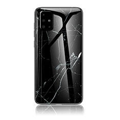 Silicone Frame Fashionable Pattern Mirror Case Cover for Samsung Galaxy A71 4G A715 Black