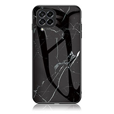Silicone Frame Fashionable Pattern Mirror Case Cover for Samsung Galaxy M33 5G Black