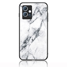 Silicone Frame Fashionable Pattern Mirror Case Cover for Vivo iQOO Z6 5G White