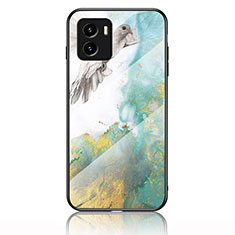 Silicone Frame Fashionable Pattern Mirror Case Cover for Vivo Y01 Green