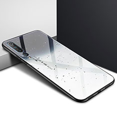 Silicone Frame Fashionable Pattern Mirror Case Cover for Xiaomi Mi 10 Gray
