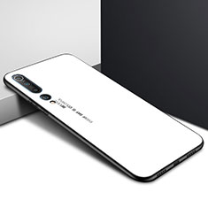Silicone Frame Fashionable Pattern Mirror Case Cover for Xiaomi Mi 10 White
