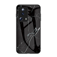 Silicone Frame Fashionable Pattern Mirror Case Cover for Xiaomi Mi 12 Lite NE 5G Black