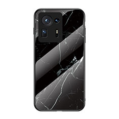 Silicone Frame Fashionable Pattern Mirror Case Cover for Xiaomi Mi Mix 4 5G Black