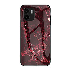 Silicone Frame Fashionable Pattern Mirror Case Cover for Xiaomi Redmi A2 Red