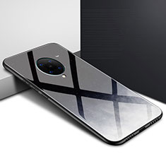Silicone Frame Fashionable Pattern Mirror Case Cover for Xiaomi Redmi K30 Pro 5G Black