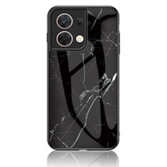 Silicone Frame Fashionable Pattern Mirror Case Cover for Xiaomi Redmi Note 13 Pro 5G Black