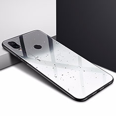 Silicone Frame Fashionable Pattern Mirror Case Cover for Xiaomi Redmi Note 7 Black
