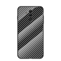 Silicone Frame Fashionable Pattern Mirror Case Cover H05 for Huawei Mate 20 Lite Black