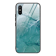 Silicone Frame Fashionable Pattern Mirror Case Cover JM1 for Xiaomi Redmi 9AT Green