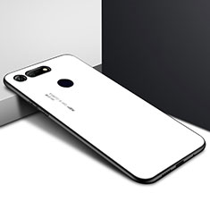 Silicone Frame Fashionable Pattern Mirror Case Cover K01 for Huawei Honor View 20 White