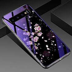 Silicone Frame Fashionable Pattern Mirror Case Cover K01 for Samsung Galaxy S10 Plus Mixed