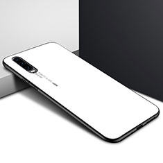 Silicone Frame Fashionable Pattern Mirror Case Cover K04 for Huawei P30 White