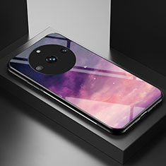 Silicone Frame Fashionable Pattern Mirror Case Cover LS1 for Realme 11 Pro+ Plus 5G Purple