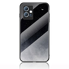 Silicone Frame Fashionable Pattern Mirror Case Cover LS1 for Vivo iQOO Z6 5G Gray