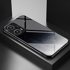 Silicone Frame Fashionable Pattern Mirror Case Cover LS1 for Xiaomi Poco F5 5G Gray