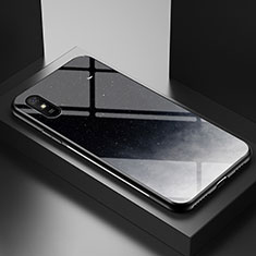 Silicone Frame Fashionable Pattern Mirror Case Cover LS1 for Xiaomi Redmi 9i Gray
