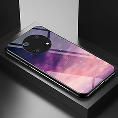 Silicone Frame Fashionable Pattern Mirror Case Cover LS2 for Huawei Nova Y90 Purple