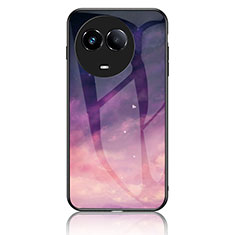 Silicone Frame Fashionable Pattern Mirror Case Cover LS2 for Realme 11 5G Purple