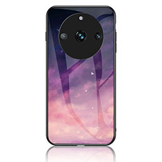 Silicone Frame Fashionable Pattern Mirror Case Cover LS2 for Realme 11 Pro+ Plus 5G Purple