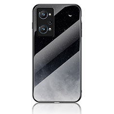 Silicone Frame Fashionable Pattern Mirror Case Cover LS2 for Realme GT Neo 3T 5G Gray
