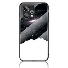 Silicone Frame Fashionable Pattern Mirror Case Cover LS2 for Realme Narzo 50 Pro 5G Black