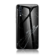 Silicone Frame Fashionable Pattern Mirror Case Cover LS2 for Samsung Galaxy A70S Black
