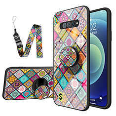 Silicone Frame Fashionable Pattern Mirror Case Cover LS2 for Xiaomi Black Shark 4S 5G Mixed