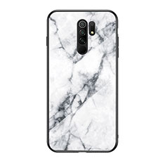 Silicone Frame Fashionable Pattern Mirror Case Cover LS2 for Xiaomi Redmi 9 White