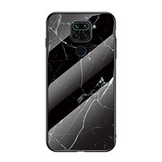 Silicone Frame Fashionable Pattern Mirror Case Cover LS2 for Xiaomi Redmi Note 9 Black