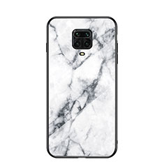 Silicone Frame Fashionable Pattern Mirror Case Cover LS2 for Xiaomi Redmi Note 9 Pro Max White