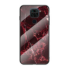 Silicone Frame Fashionable Pattern Mirror Case Cover LS2 for Xiaomi Redmi Note 9 Red