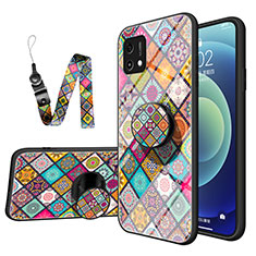 Silicone Frame Fashionable Pattern Mirror Case Cover LS3 for Oppo A16K Colorful