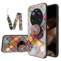 Silicone Frame Fashionable Pattern Mirror Case Cover LS3 for Xiaomi Mi 13 Ultra 5G Colorful