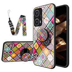 Silicone Frame Fashionable Pattern Mirror Case Cover LS3 for Xiaomi Poco F5 5G Mixed