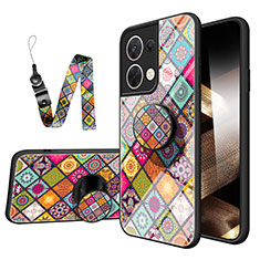 Silicone Frame Fashionable Pattern Mirror Case Cover LS3 for Xiaomi Redmi Note 13 5G Mixed