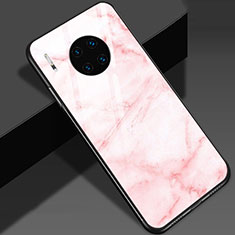 Silicone Frame Fashionable Pattern Mirror Case Cover S01 for Huawei Mate 30 Pro Pink
