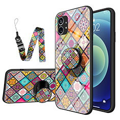 Silicone Frame Fashionable Pattern Mirror Case Cover S01 for Nothing Phone 1 Colorful