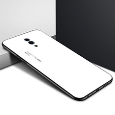 Silicone Frame Fashionable Pattern Mirror Case Cover S01 for Oppo Reno White