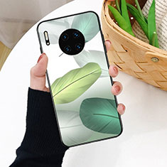 Silicone Frame Fashionable Pattern Mirror Case Cover S02 for Huawei Mate 30 5G Green