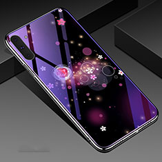 Silicone Frame Fashionable Pattern Mirror Case Cover S02 for Samsung Galaxy Note 10 Purple