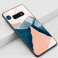 Silicone Frame Fashionable Pattern Mirror Case Cover S02 for Samsung Galaxy S10e Orange